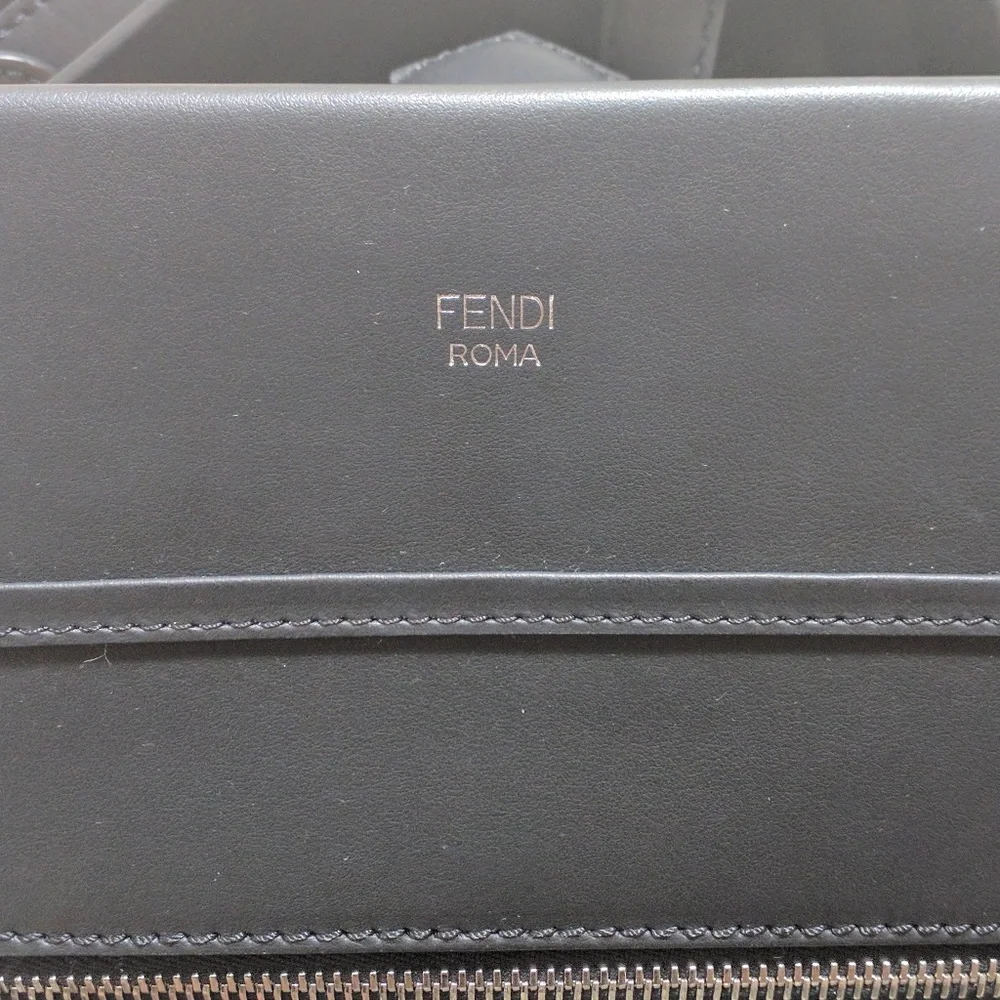 FENDI Runaway Leather Top Handle Satchel Bag Purse - Picture 3 of 8